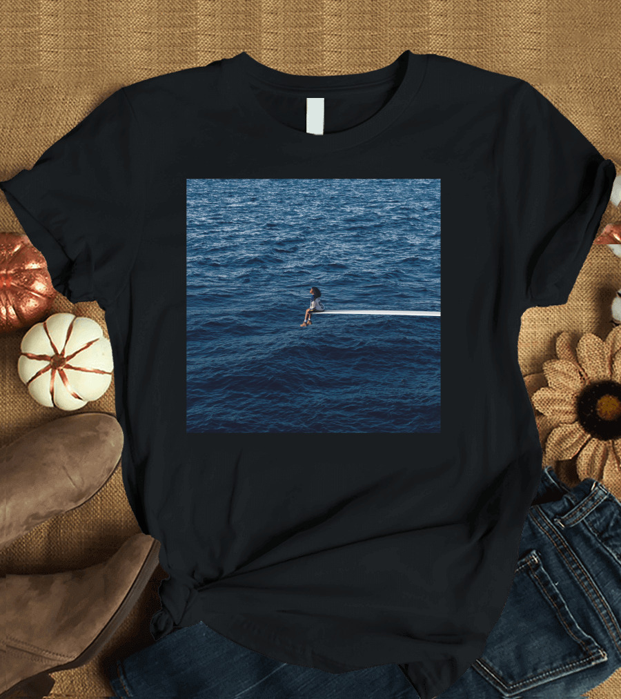 SZA SOS Album Cover Sitting on Diving Board Over Ocean T-Shirt