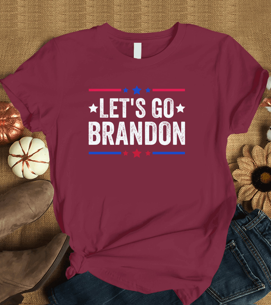 Manny Machado Let's Go Brandon Stars Stripes Red Blue White T-Shirt