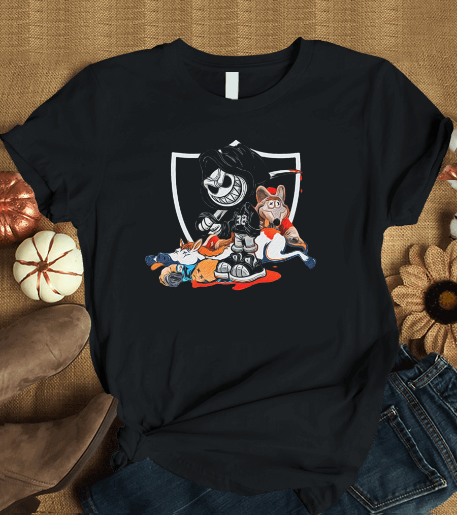 Raiders Versus Broncos and Chargers Showdown T-Shirt