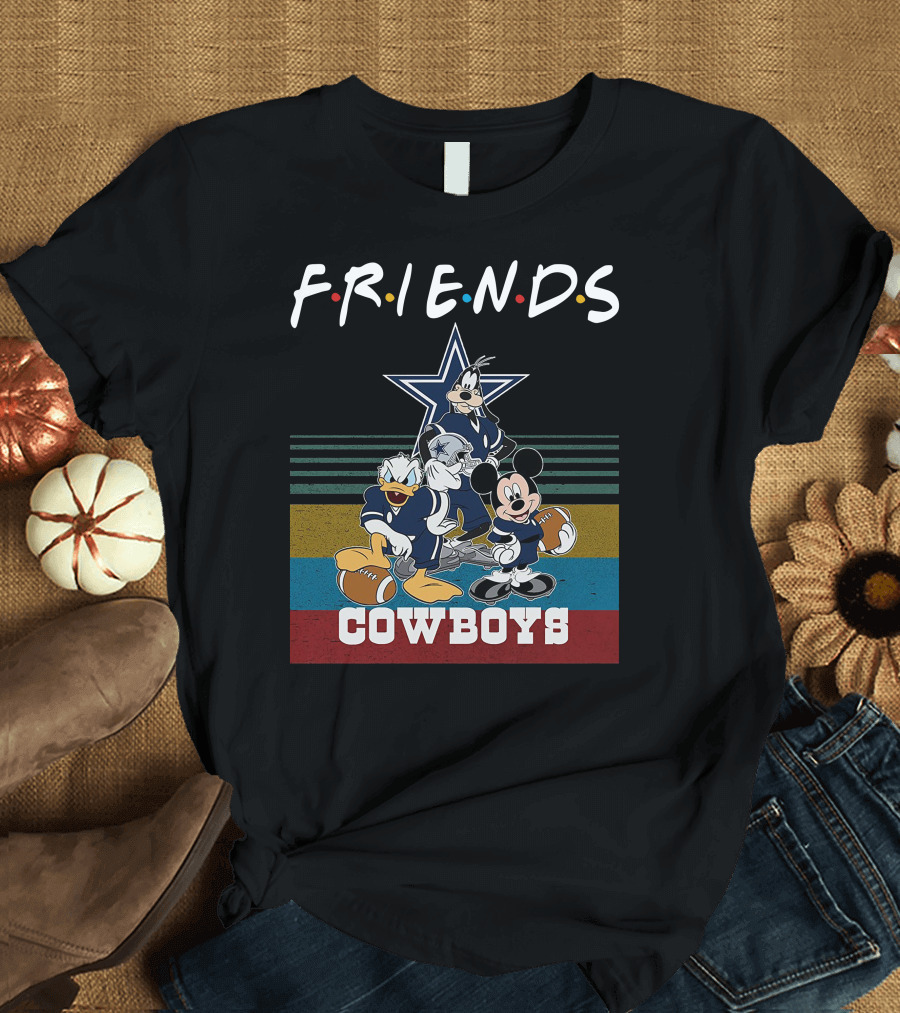 FRIENDS MICKEY DONALD GOOFY COWBOYS FOOTBALL TEAM T-Shirt