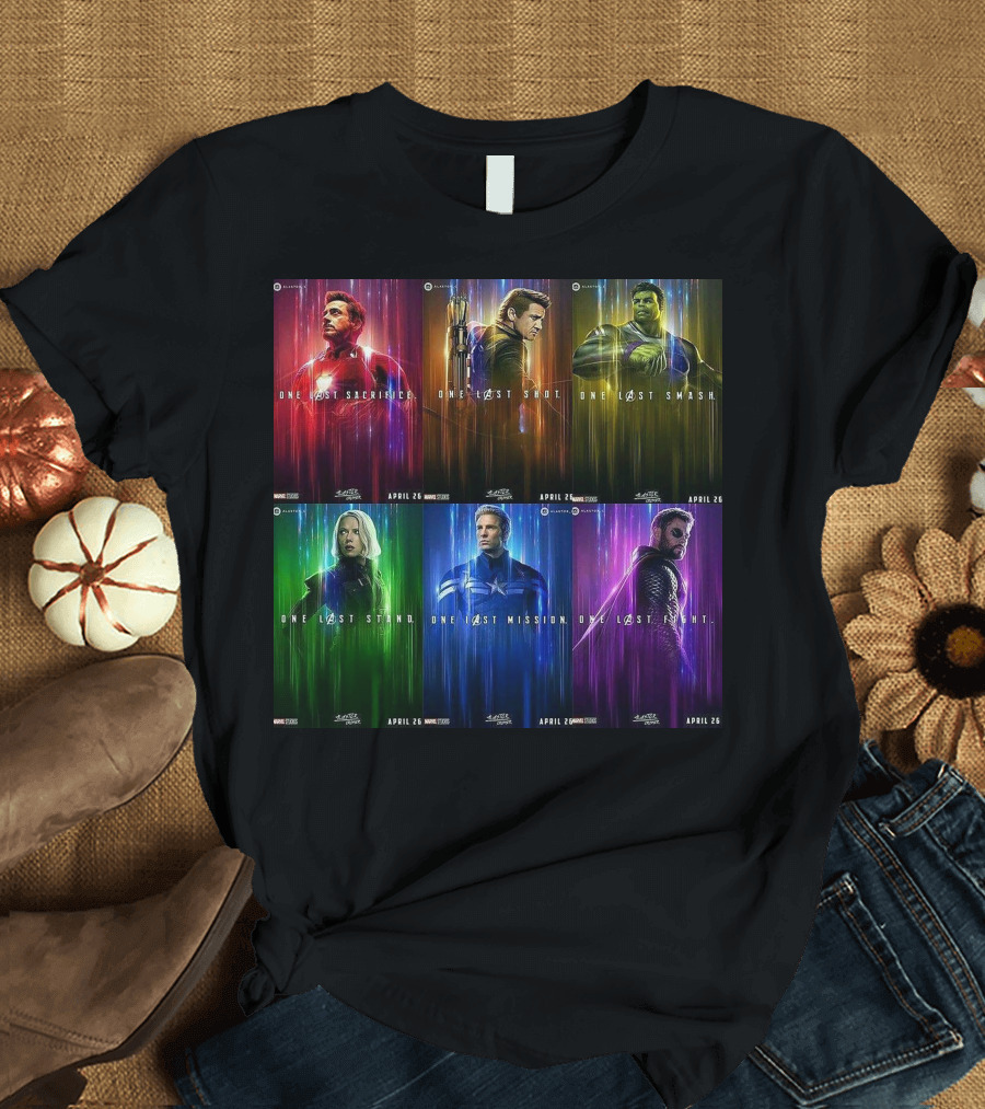 Avenger One Last Sacrifice Shot Smash Stand Mission Fight Marvel Studios April 26 T-Shirt