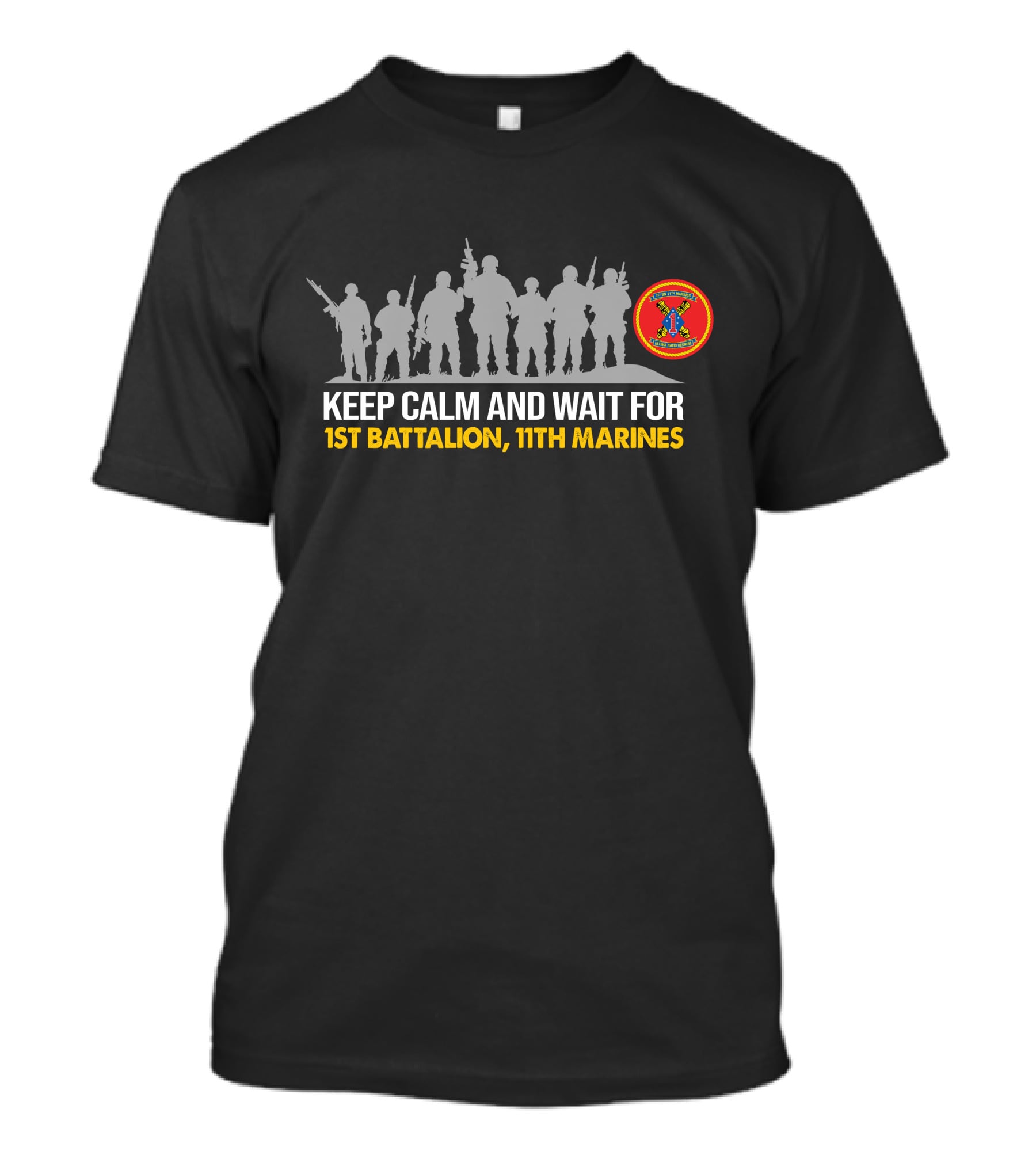 Keep Calm And Wait For 1St BattalionTh Marines Silhouette T-Shirt