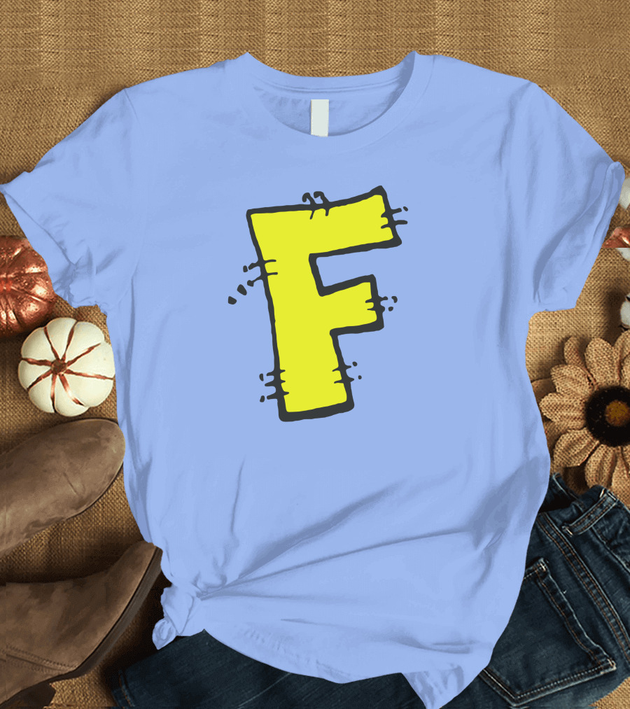 Forbush Man Large Yellow F Comic T-Shirt