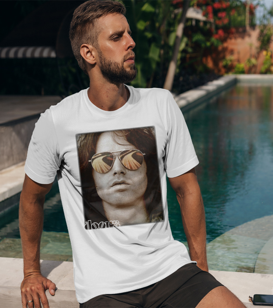 The Doors Jim Morrison Aviators Reflection Rock Legend T-Shirt