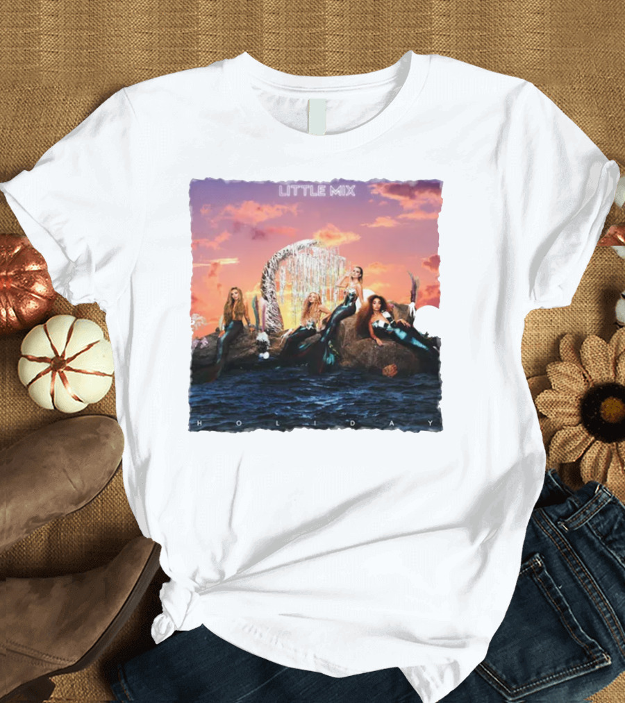 Little Mix Holiday Merch Mermaid Concept Ocean Sunset T-Shirt