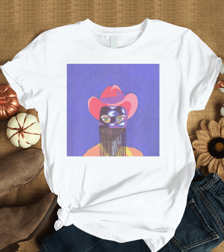 Orville Peck Cowboy Mask Art Purple Background T-Shirt