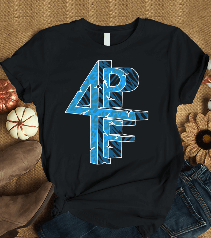 4PF Blue Animal Print T-Shirt