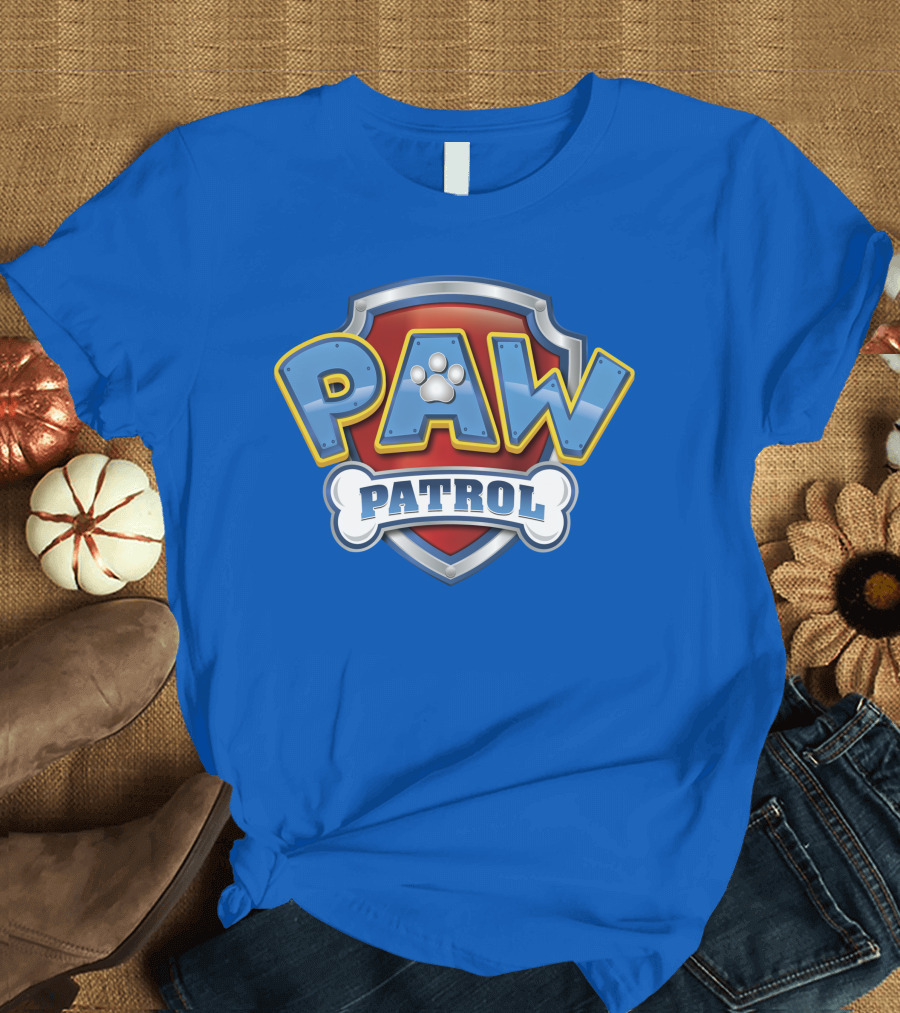 Paw Patrol Birthday Celebration Shield and Bone T-Shirt