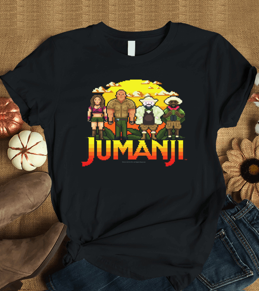 Jumanji The Next Level 8 Bit Characters T-Shirt
