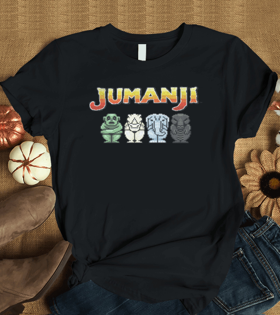 Jumanji 8 Bit Game Pieces Retro Adventure T-Shirt
