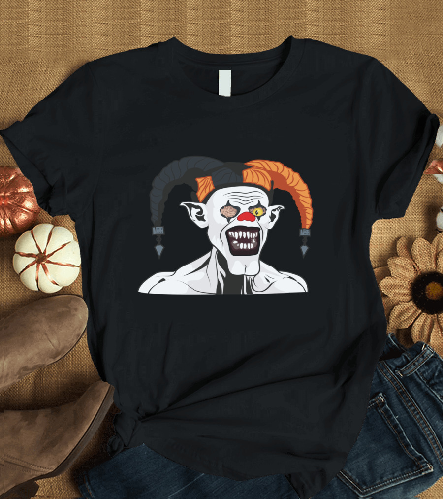 Killer Clown Harlequin Joker Monster Creepy T-Shirt