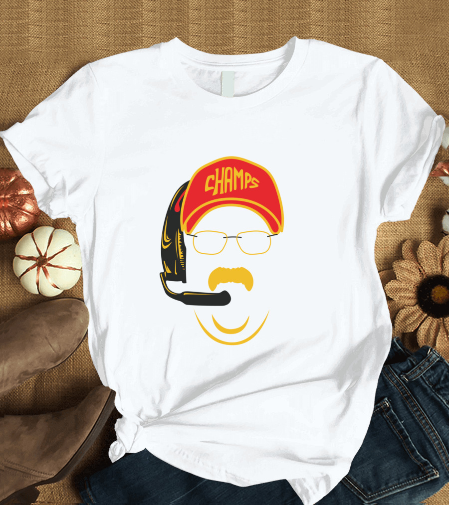 Kansas City Football Pride Champs Coach Headset T-Shirt