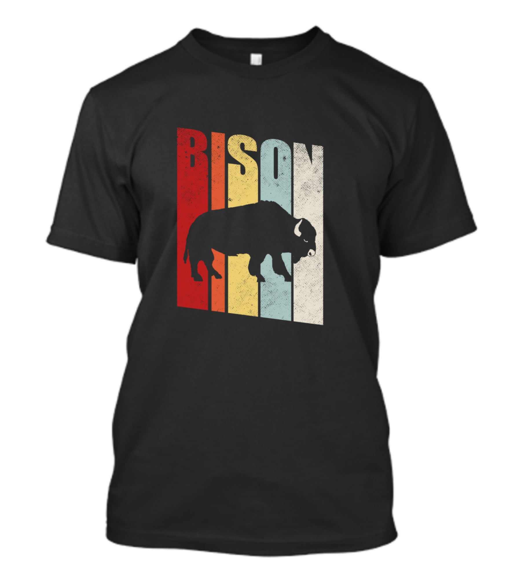 Bison American Buffalo Vintage Wildlife Retro T-Shirt