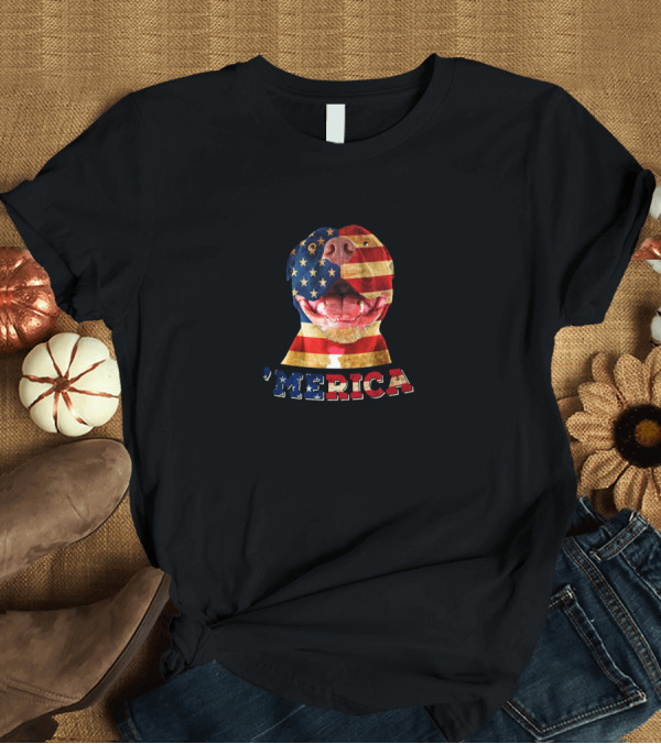 T-Shirt: ‘Merica Patriotic Pitbull Dog Lover Funny 4th of July T-Shirt ‘Merica Patriotic Pitbull Dog Lover Funny 4th of July T-Shirt