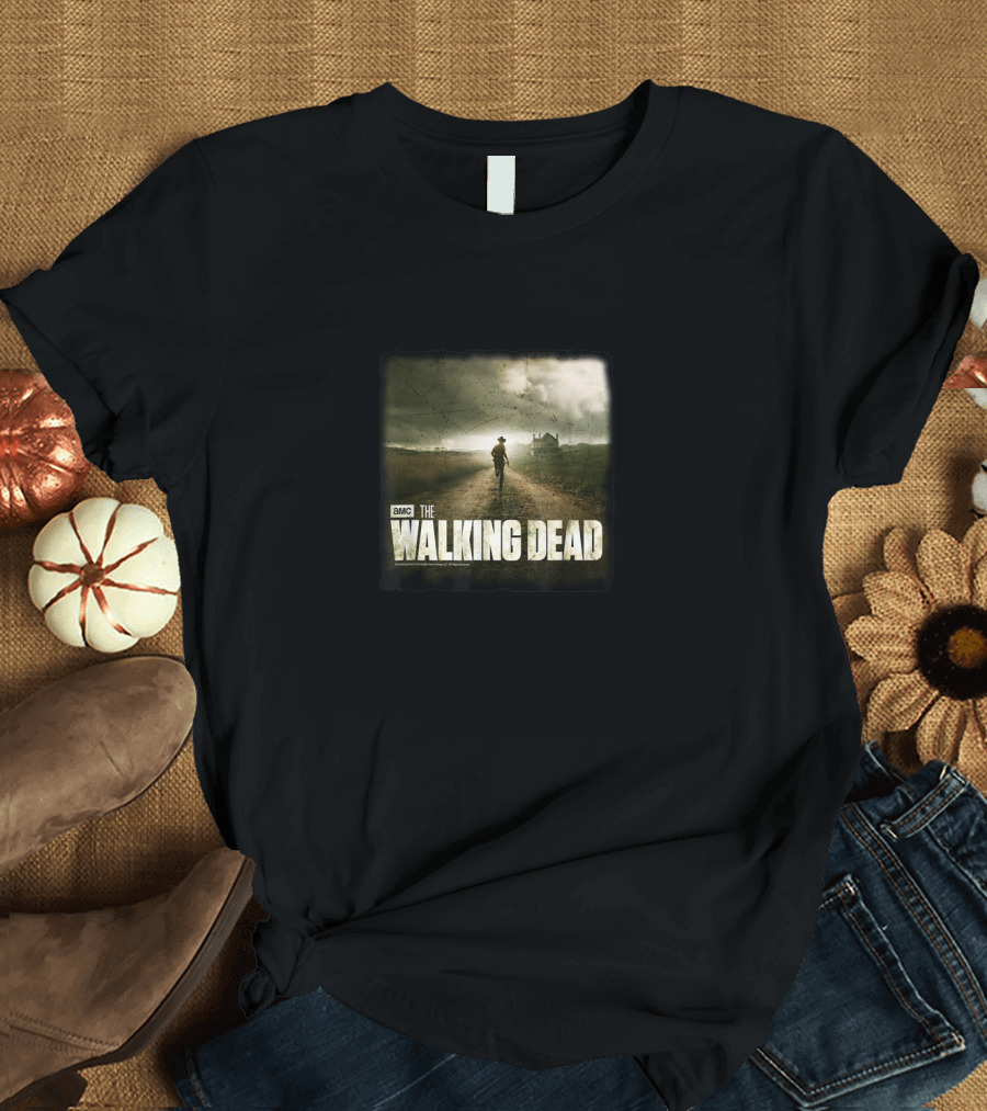 AMC The Walking Dead Farm Road Scene T-Shirt