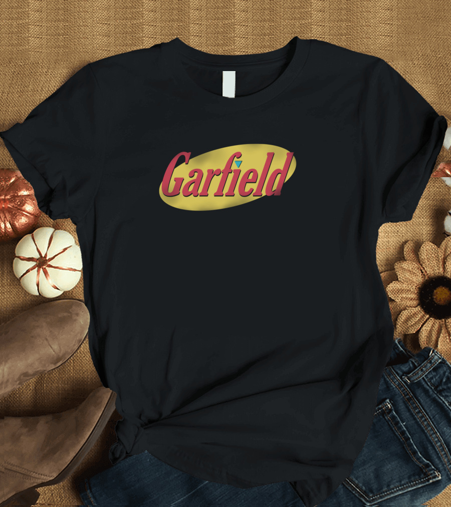 Garfield Meets Seinfeld Logo Crossover T-Shirt