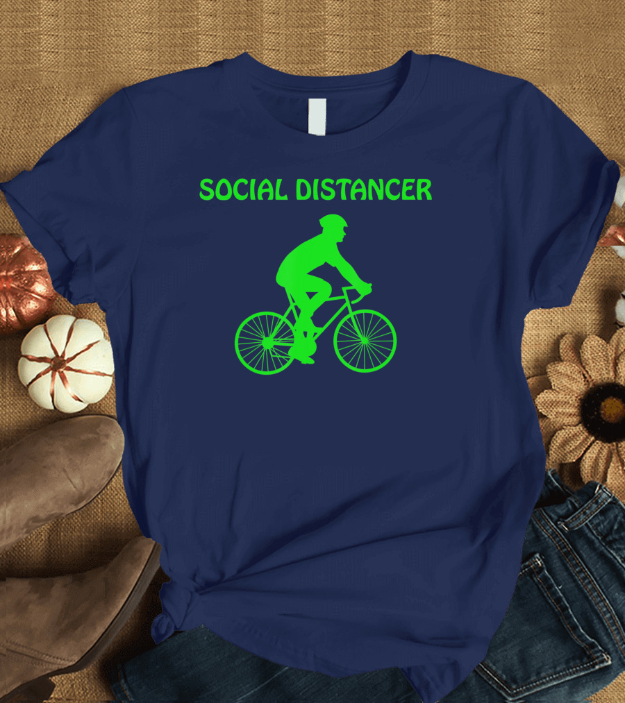 Social Distancer Bike Riding Cycling T-Shirt