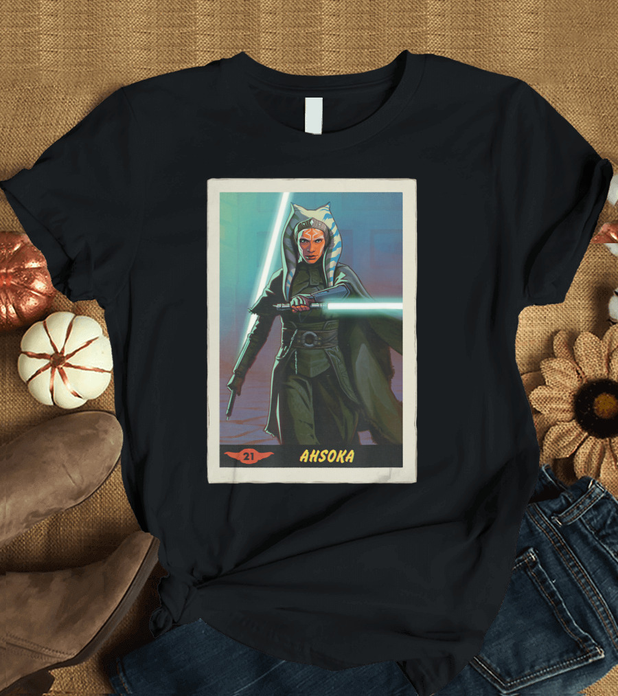 Star Wars Ahsoka Jedi Training Card The Mandalorian 21 T-Shirt