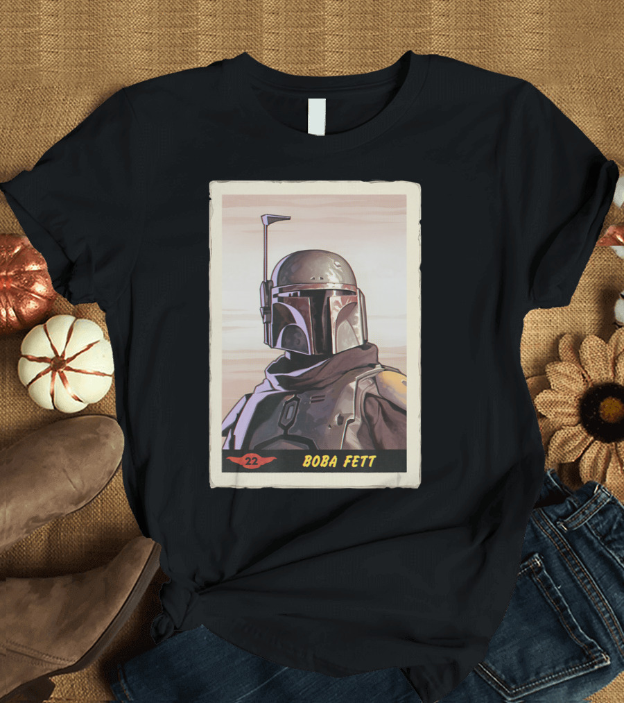 Boba Fett Star Wars Mandalorian Trading Card #22 T-Shirt