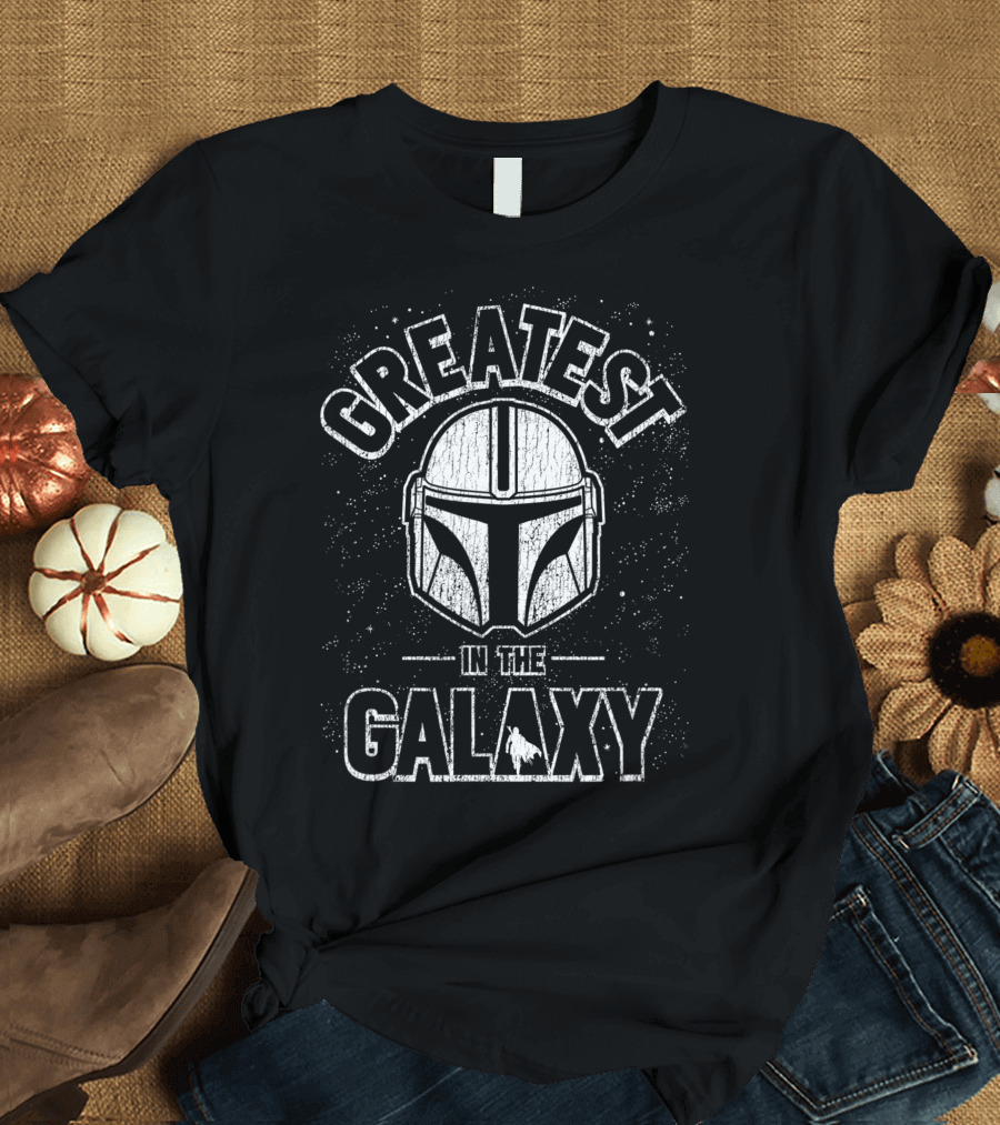 Greatest in the Galaxy Star Wars The Mandalorian Helmet Father's Day Dad T-Shirt