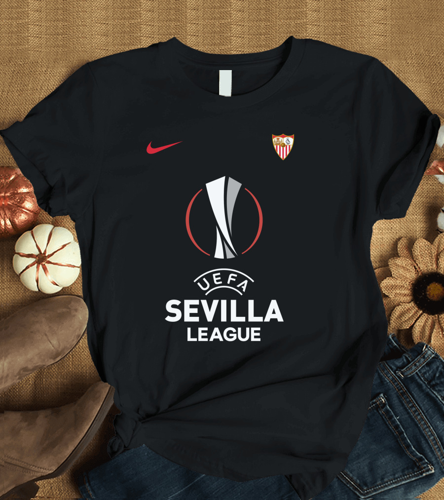 UEFA Sevilla League Logo Sevilla FC Badge T-Shirt