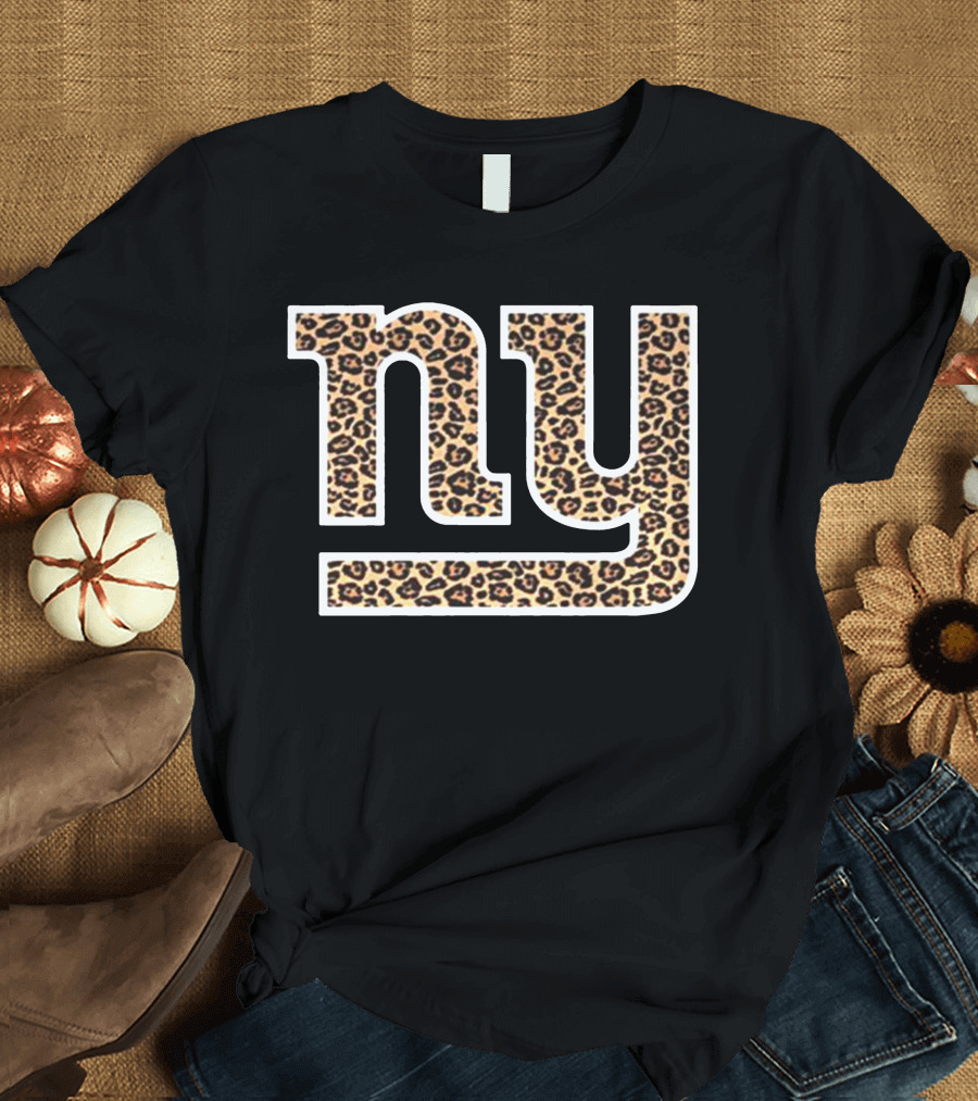 NY Giants Leopard Print T-Shirt