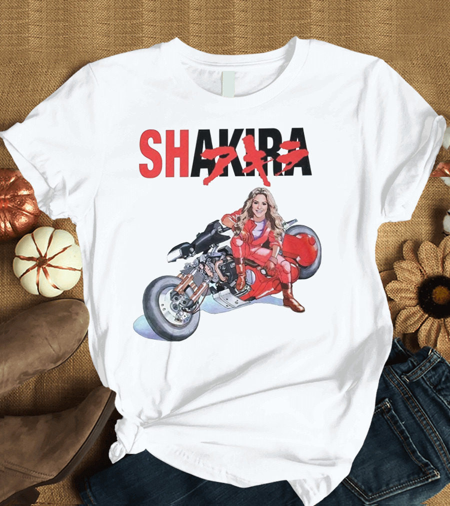 SHAKIRA Akira Anime Motorcycle Rider T-Shirt