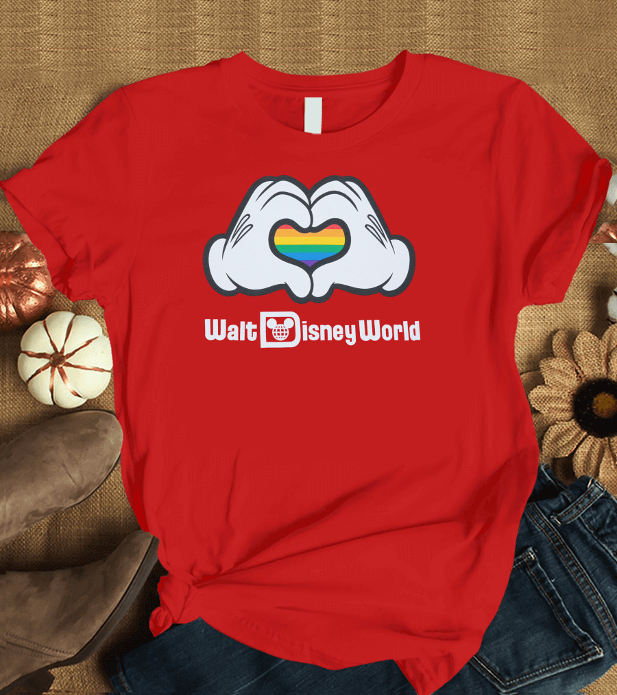Walt Disney World Pride Heart Hands Rainbow T-Shirt