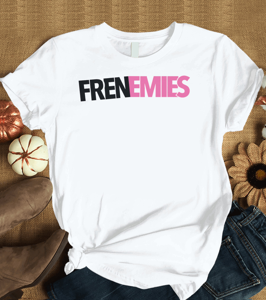 H3 Frenemies Pink and Black Text Logo Merch T-Shirt