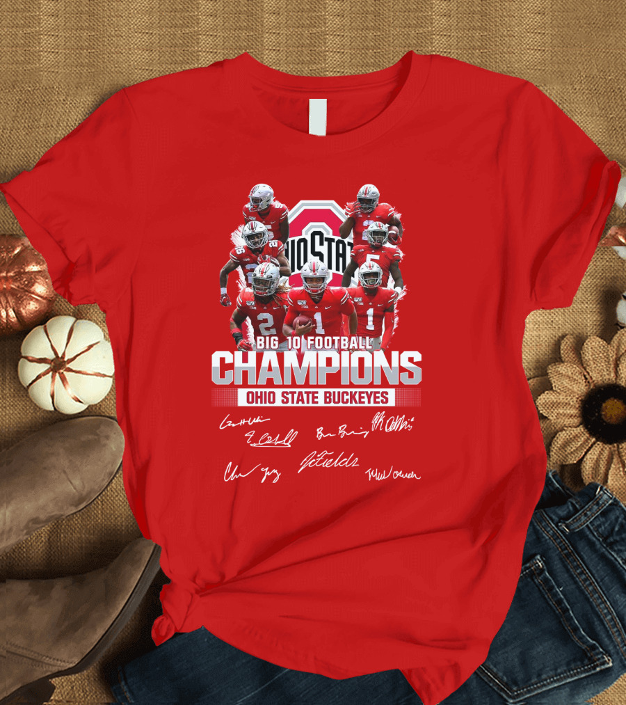 Big 10 Football Champions Ohio State Buckeyes T-Shirt