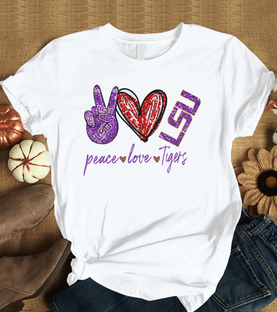 Peace Love Tigers LSU T-Shirt
