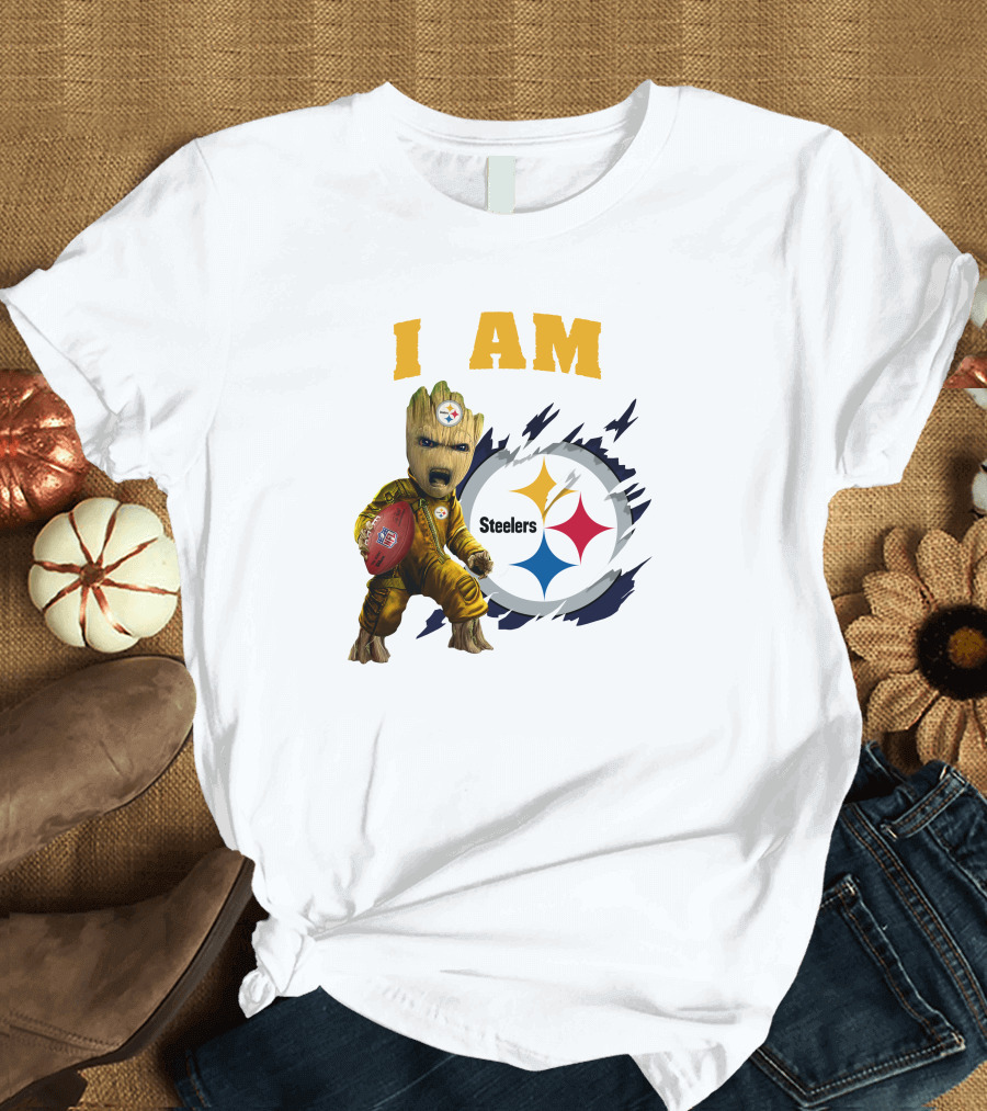 I Am Groot Steelers NFL Football Fan Gear T-Shirt