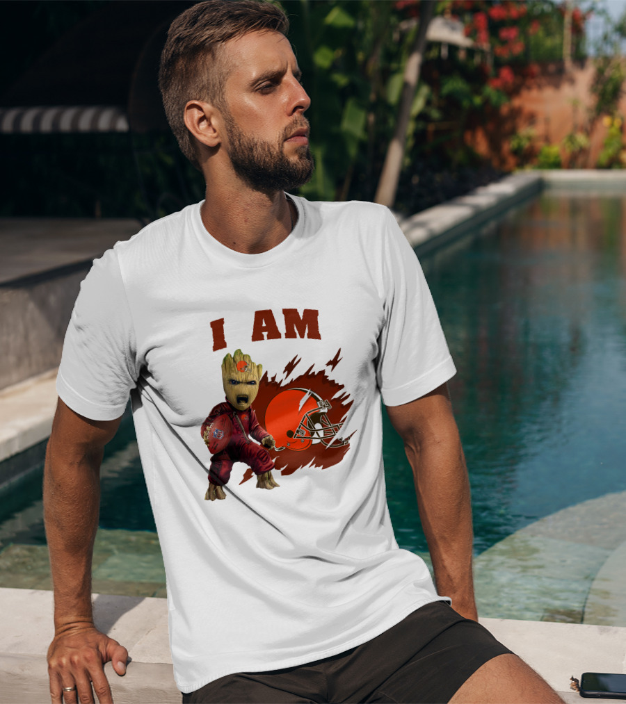 I Am Groot Cleveland Browns Football Character T-Shirt