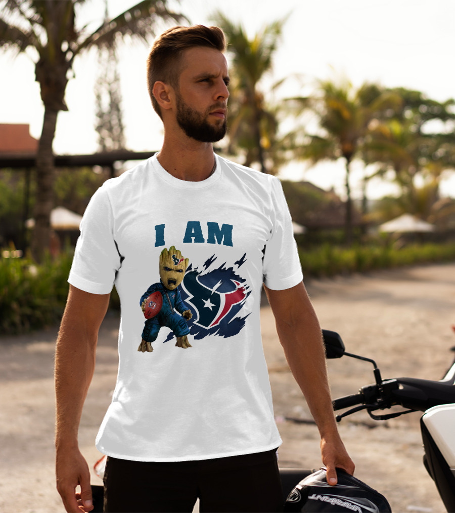 I Am Groot Houston Texans NFL Fan Gear T-Shirt