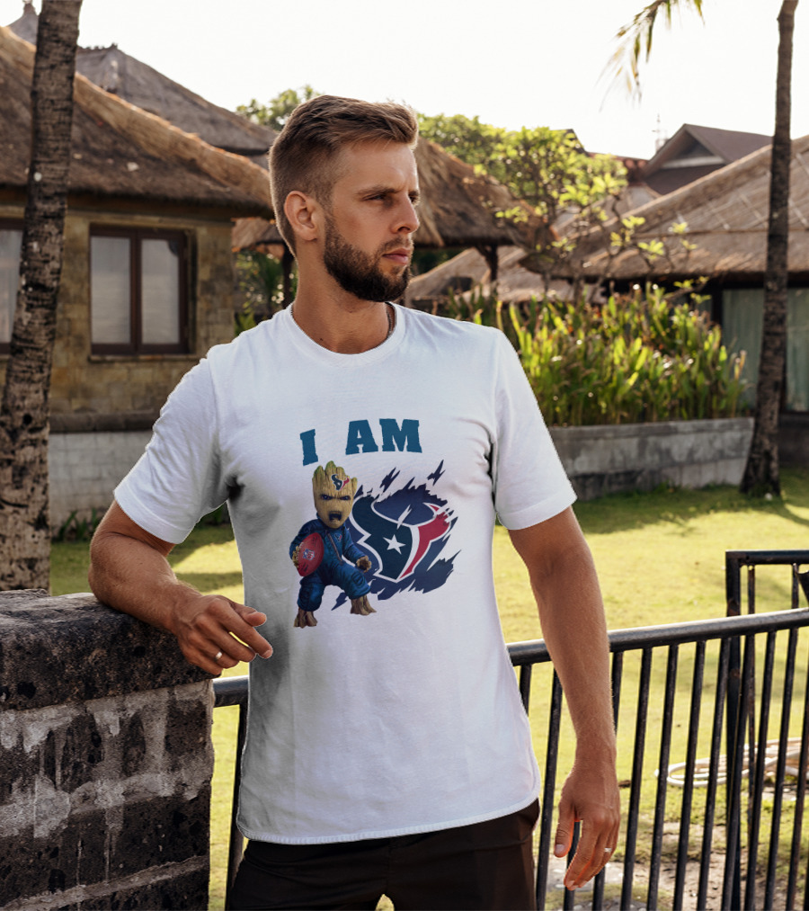 I Am Groot Houston Texans NFL Fan Gear T-Shirt