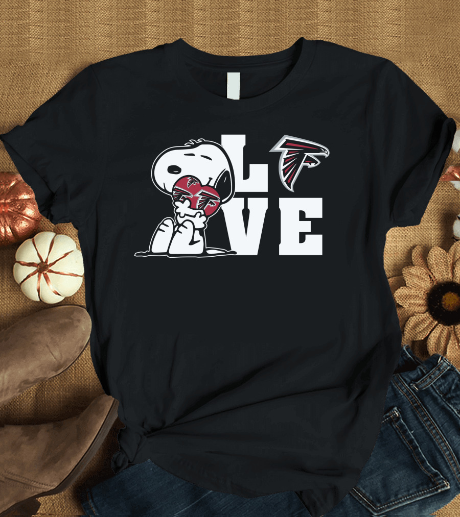 Snoopy Love Atlanta Falcons Football T-Shirt
