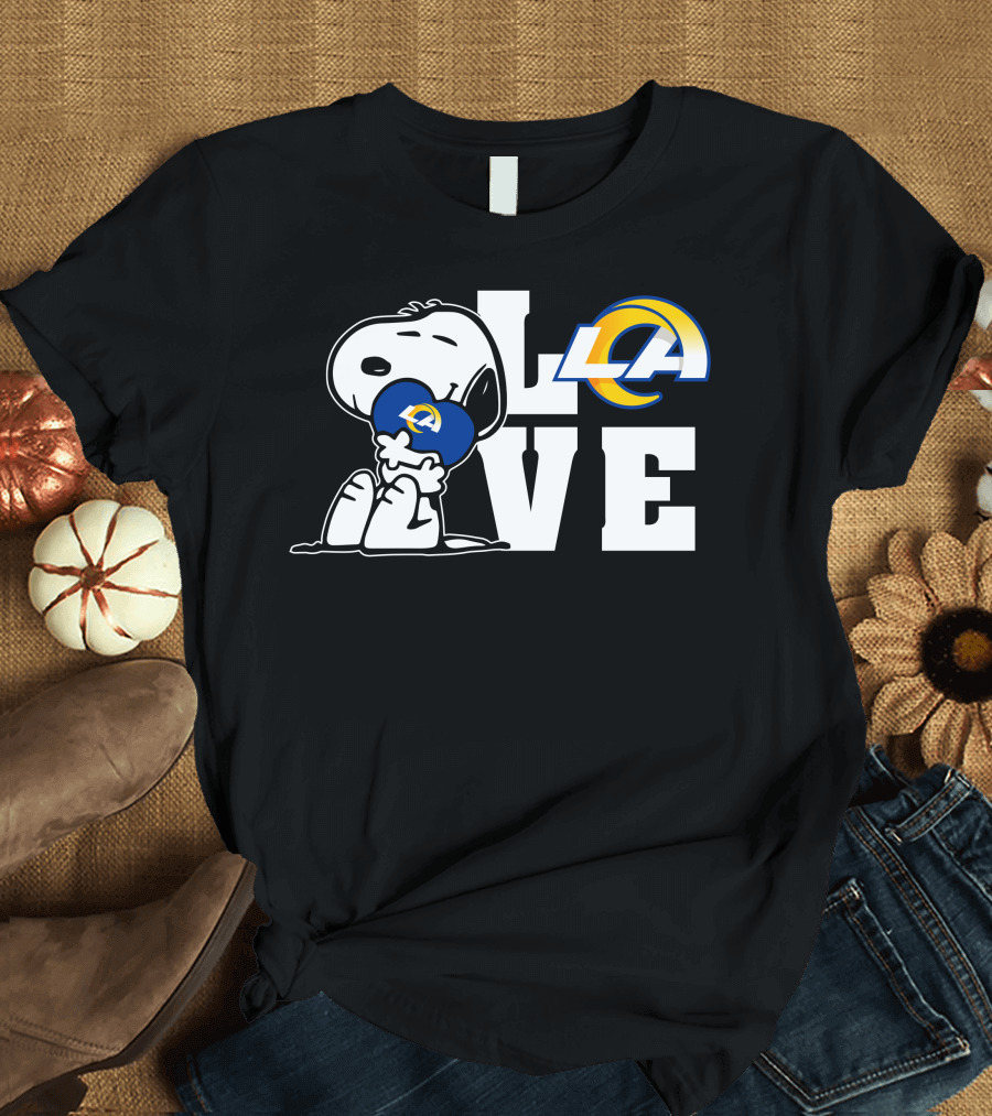 Snoopy Los Angeles Rams Love T-Shirt
