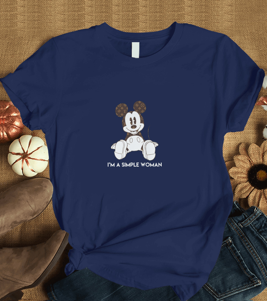 I'm A Simple Woman Mickey LV-Inspired T-Shirt