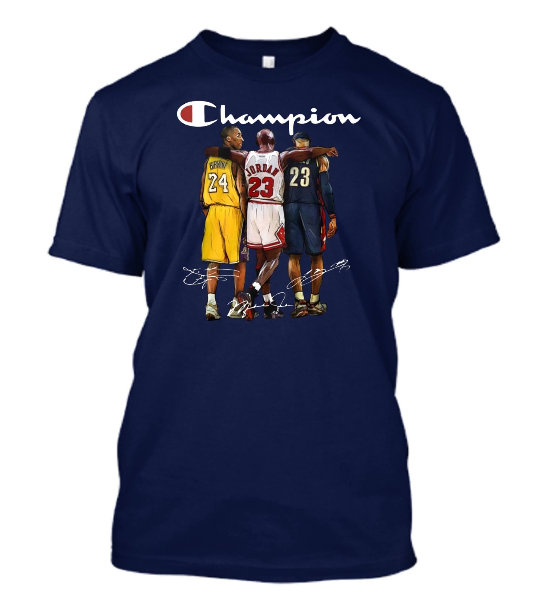 Champion Kobe Bryant Michael Jordan LeBron James Basketball Legends T-Shirt