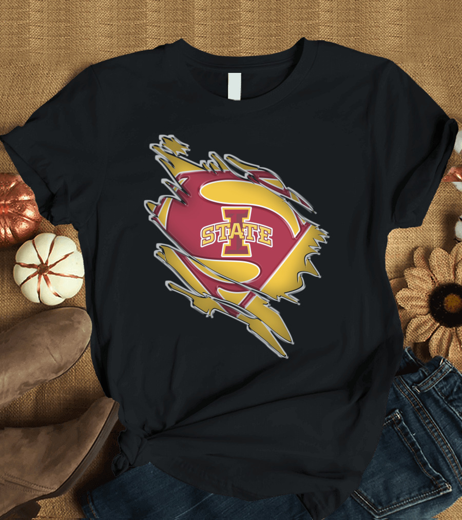 Iowa State Cyclones Superman Logo Burst T-Shirt