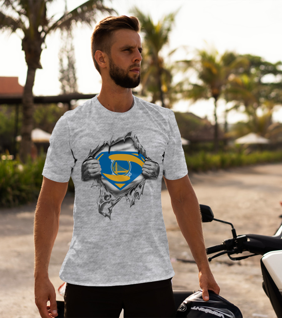 Golden State Warriors Superman Logo Fusion T-Shirt
