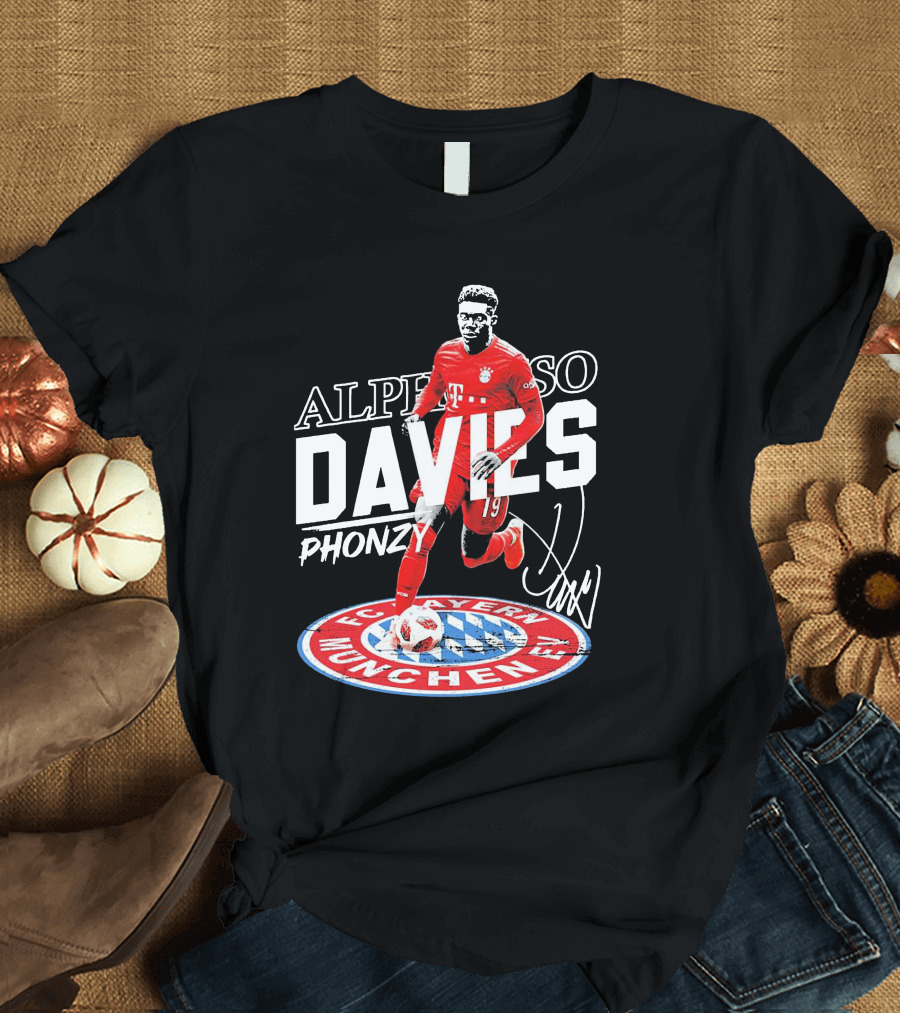 Alphonso Davies Phonzy FC Bayern Munchen Signature Soccer Jersey T-Shirt