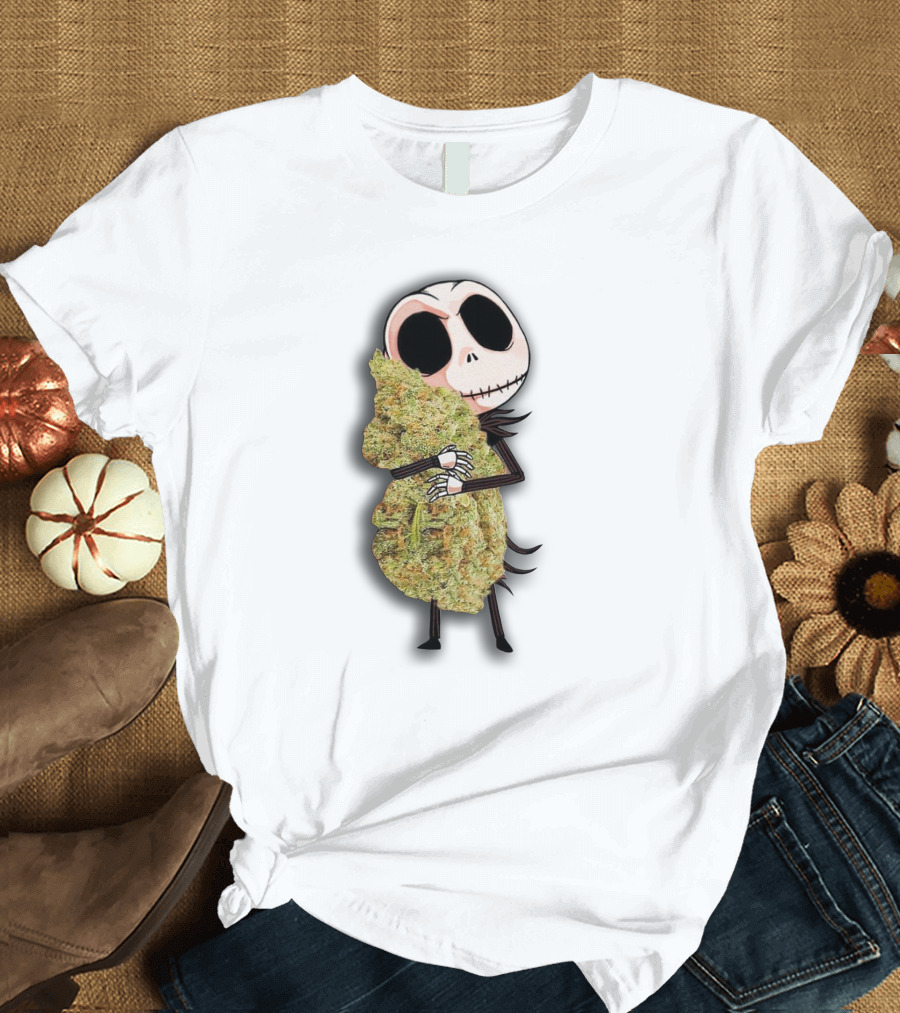 Jack Skellington Hug Cannabis T-Shirt