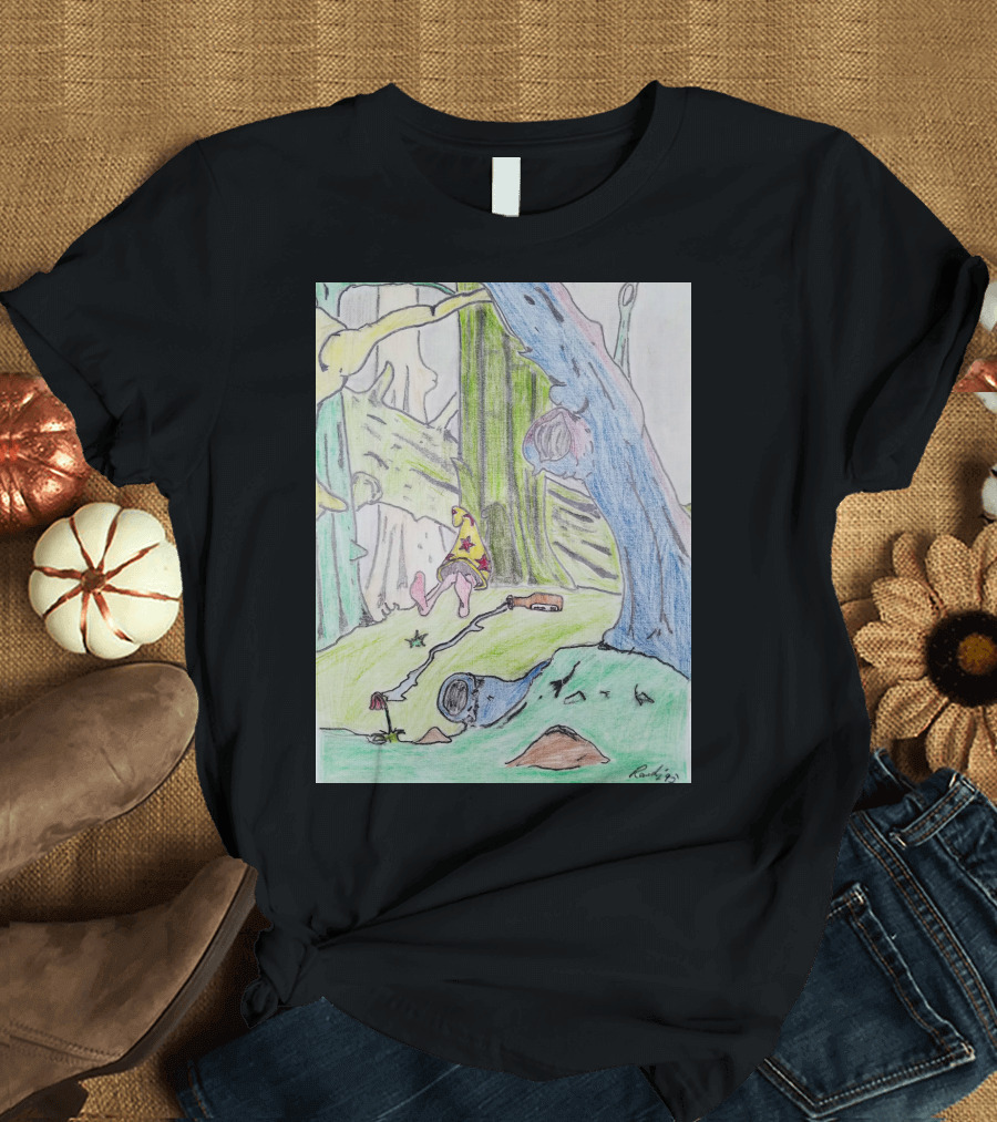 The Colored Forest Mysterious Path in Enchanted Woods T-Shirt