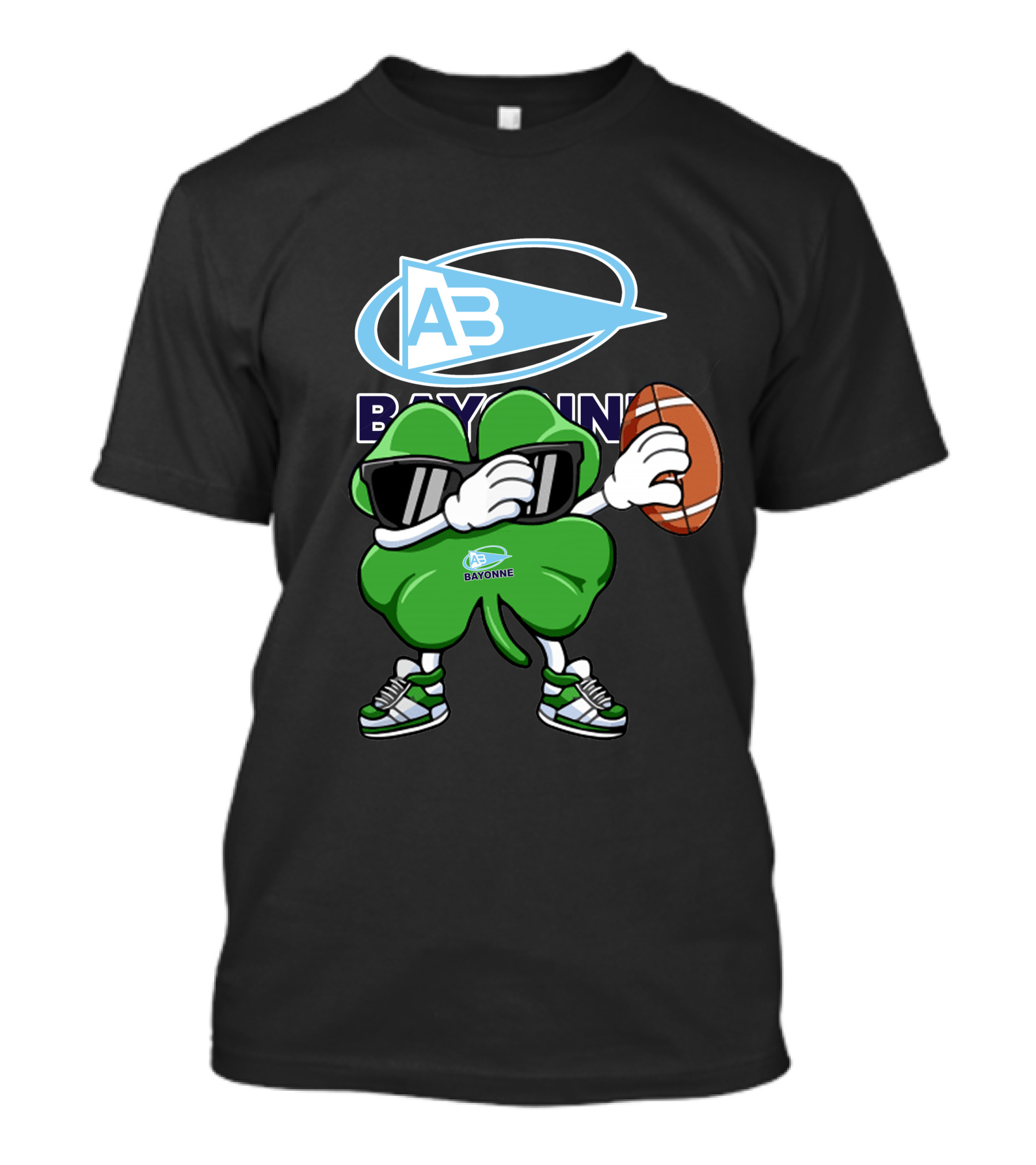 Aviron Bayonnais Bayonne AB Logo Football Clover Sunglasses T-Shirt