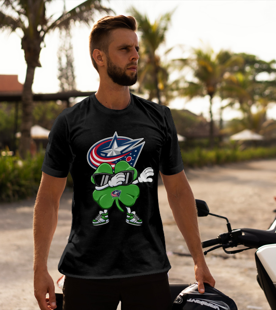 Columbus Blue Jackets Shamrock Dab T-Shirt