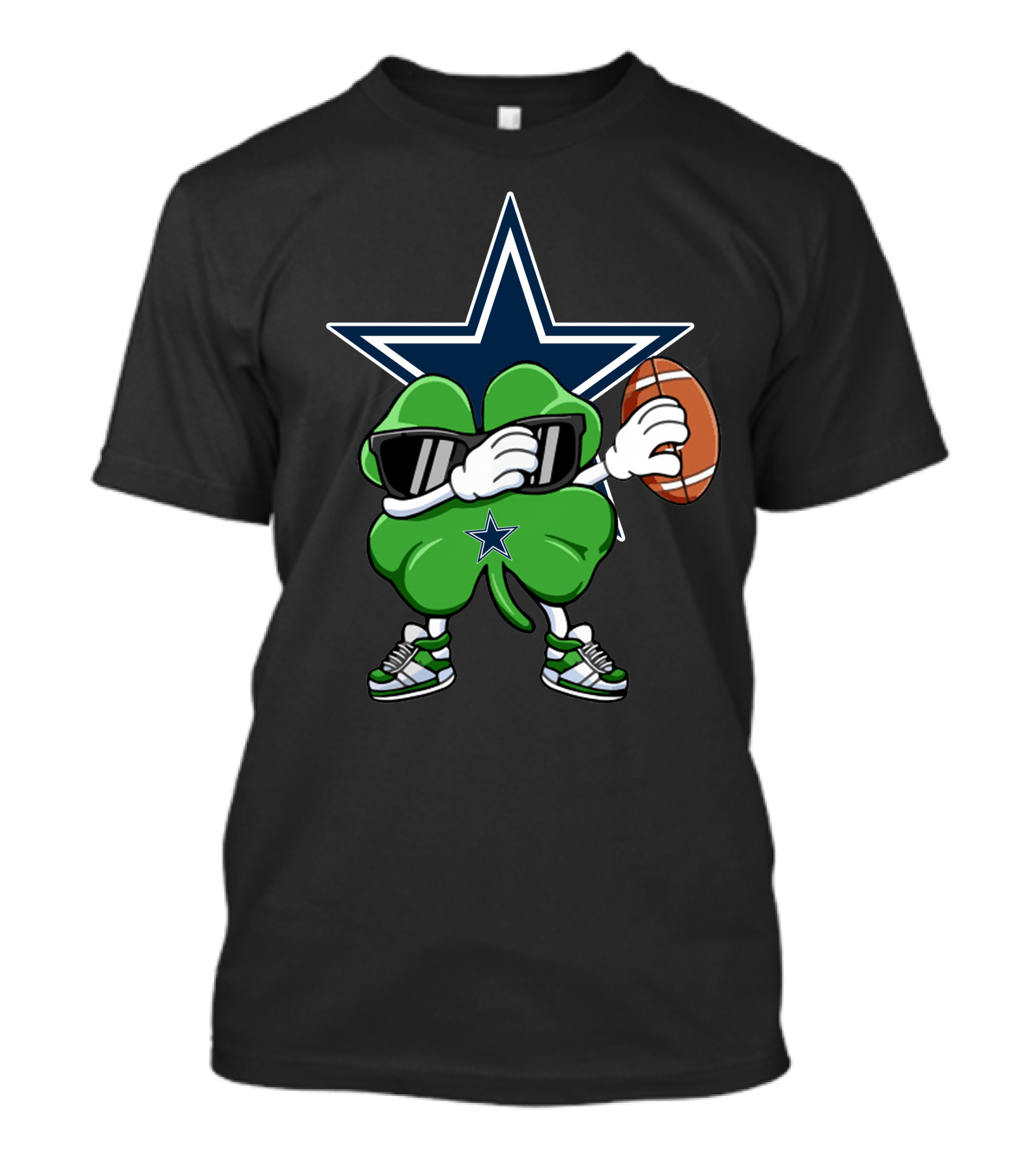 Dallas Cowboys Shamrock Football Star T-Shirt