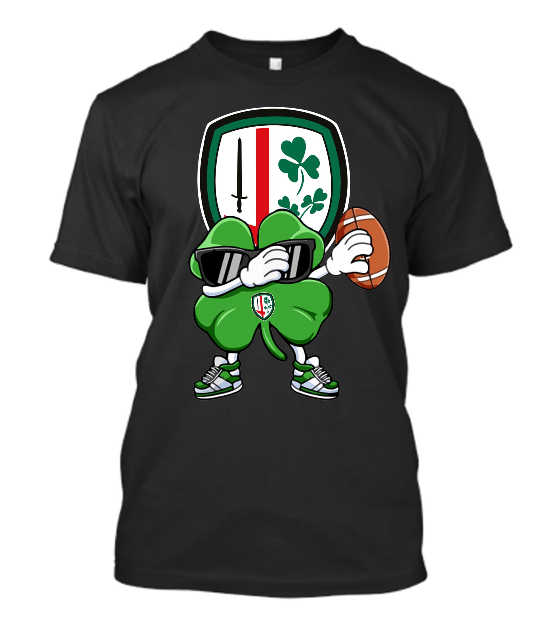 London Irish Shamrock Rugby Football Mascot T-Shirt