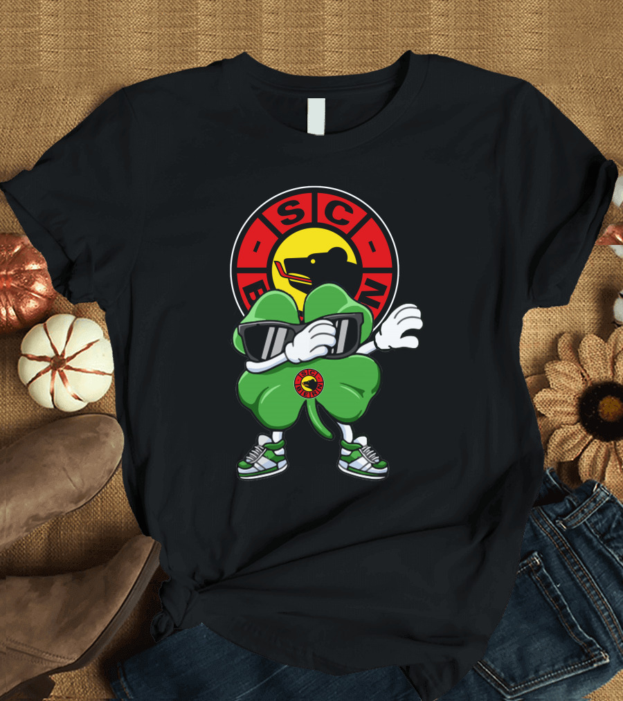 SC Bern Cool Clover Mascot with Sunglasses and Bear T-Shirt
