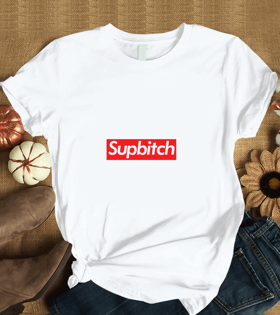 Supbitch Red Box Logo Streetwear T-Shirt
